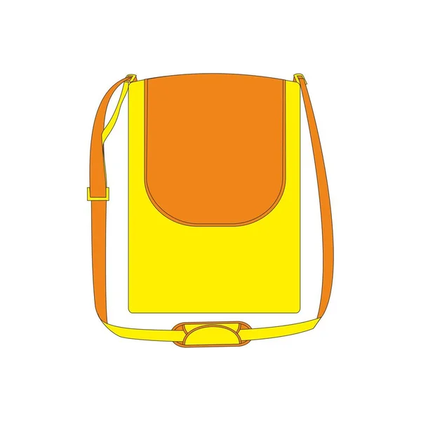 Taschensymbol Flache Darstellung Der Handtasche — Stockvektor