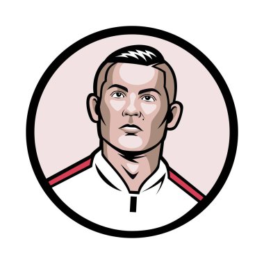 Ronaldo profesyonel bir futbolcu. Vektör resmi