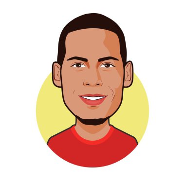 Virgil van dijk is an professional footballer. Vector image