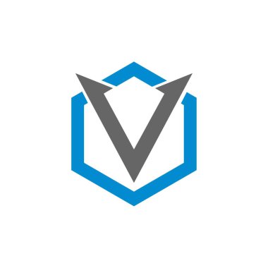 V, arka planda basit web sayfası simgesi