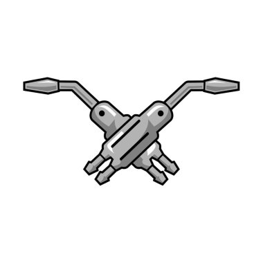 Robot eller beyaz arkaplanda izole 