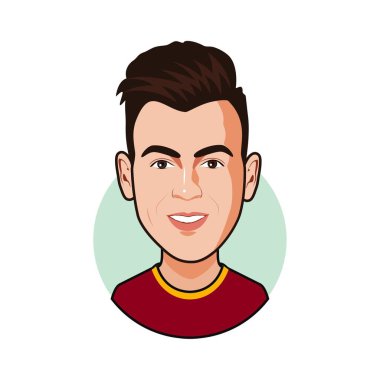 El Shaarawy Karikatürü. Vektör resmi