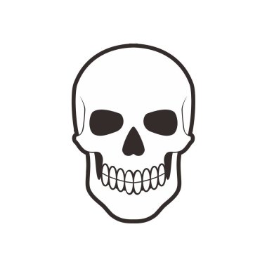 Kafatası simgesi. Vektör resmi