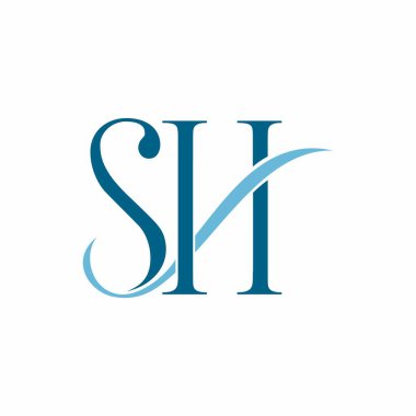 SH, arka planda basit web sayfası logo simgesi