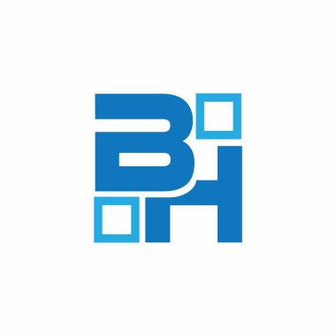 BH, arka planda mavi basit web sayfası logosu