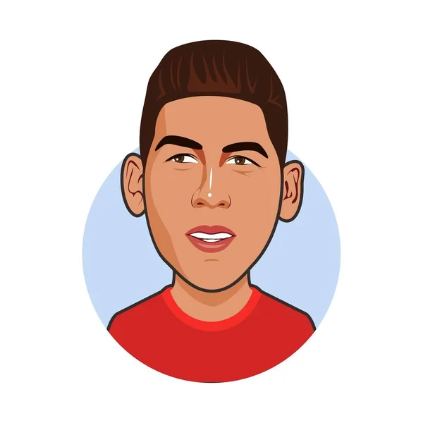 Roberto Firmino Professional Footballer Vector Image — Archivo Imágenes Vectoriales