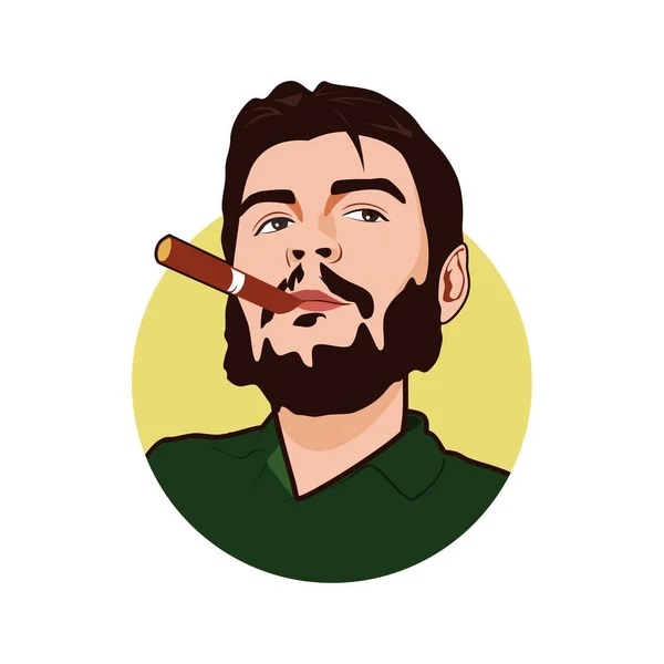 Che Guevara Caricature Vector Image — Stock Vector