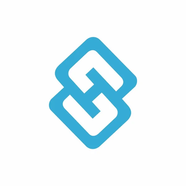Синий Простой Значок Логотипа Веб Страницы Фоне — стоковый вектор