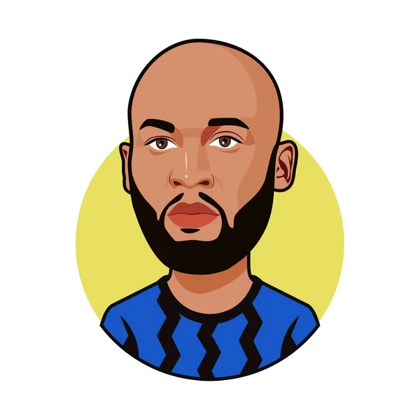 Romelu Lukaku Karikatürü. Vektör resmi