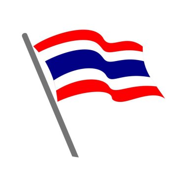 Tayland bayrağı. Resim dizayn et, vektör illüstrasyonu.