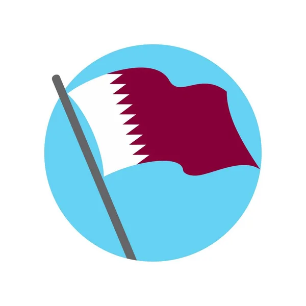 Флаг Катара Чемпионат Мира Векторное Изображение — стоковый вектор