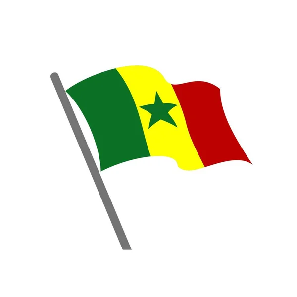セネガル国旗 ワールドカップ ベクターイラスト — ストックベクタ