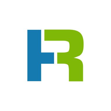 İlk HR logo tasarım vektör şablonu