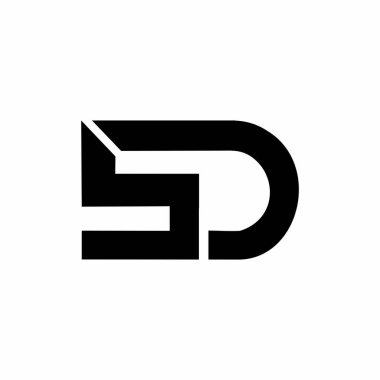 SD logotype simge vektör illüstrasyonu