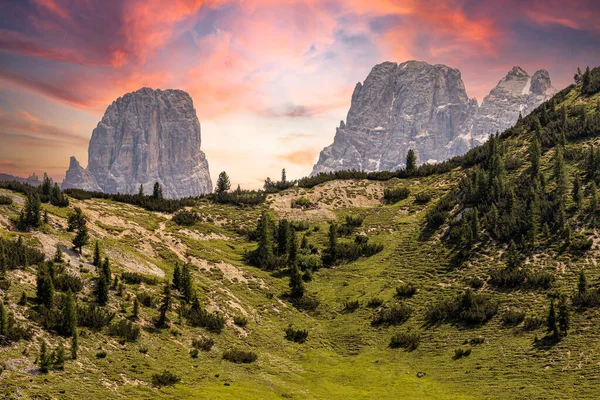 Panorama Las Dolomitas Italia Ideal Para Paisaje — Foto de Stock