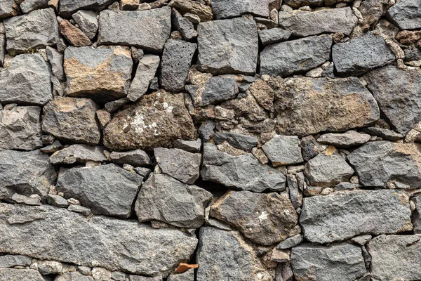 Parede Tijolos Pedra Vulcânica Útil Para Fundo — Fotografia de Stock