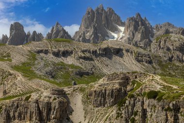 İtalya 'da dolomitlerin panoraması manzara için idealdir..