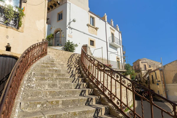 Views Glimpses Ancient Sicilian Baroque Houses — 图库照片