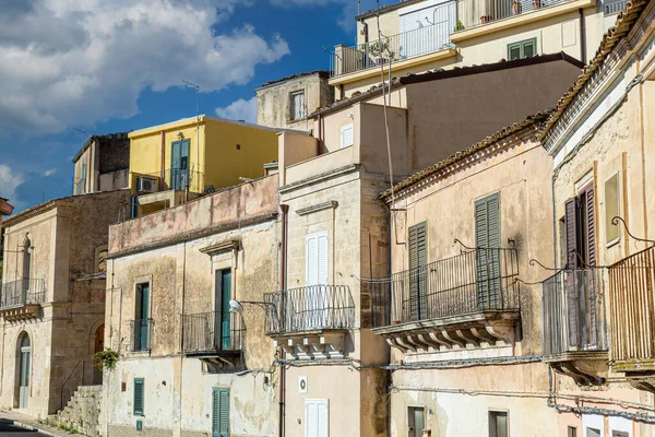 Vistas Vislumbres Antiguas Casas Barrocas Sicilianas — Foto de Stock