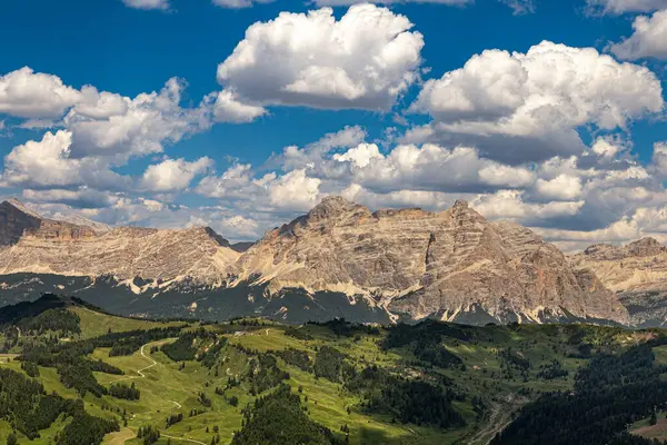 Dolomiti Alpes Alta Badia Paisaje Medio Picos Vista Trentino Alto — Foto de Stock