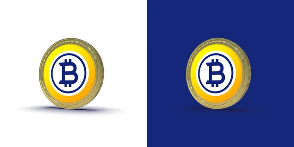 Złoty Bitcoin Btg Jest Kryptowaluta Oparta Bitcoin Blockchain Renderowanie — Zdjęcie stockowe