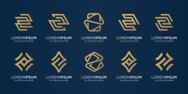 monogram S logo collection design template. Premium vector