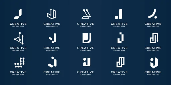 Monogram Letter Logo Collection Design Template Symbol Business Company Identity — Image vectorielle