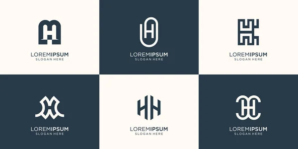 Collection Letter Logo Design Template Icon Business Identity Corporate Mega — Stockvector