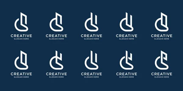 Monogram Letter Logo Design Inspiration Icon Business Luxury Identity Corporate —  Vetores de Stock