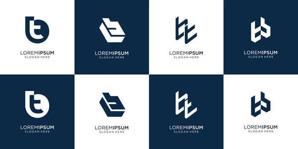 Creativo Inicial Letra Letra Logotipo Template Icon Para Negocios Lujo — Archivo Imágenes Vectoriales