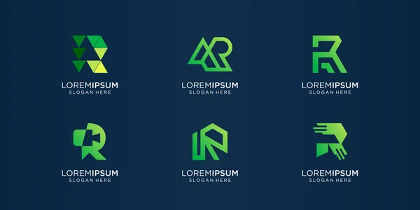 Abstracte Collectie Initialen Logo Template Pictogrammen Voor Het Bedrijfsleven Van — Stockvector