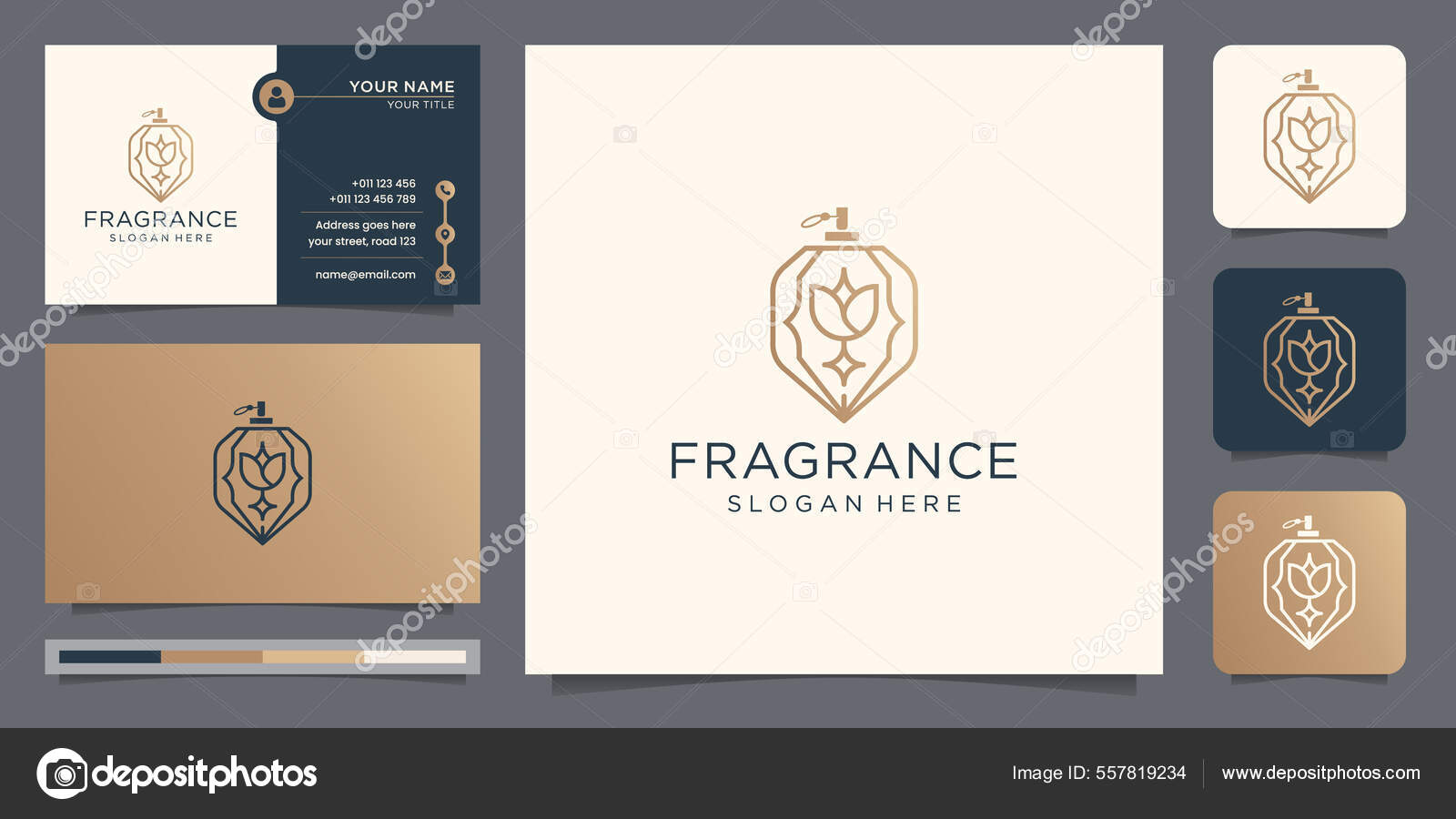 Premium Vector, Luxury perfume logo template concept