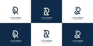 Logotype modern r logo şablonu. Şirketin iş dünyası için harf r kavramını ayarlayın, teknoloji.