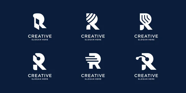 Collection Initiale Logo Icône Set Design Pour Les Entreprises Conseil — Image vectorielle