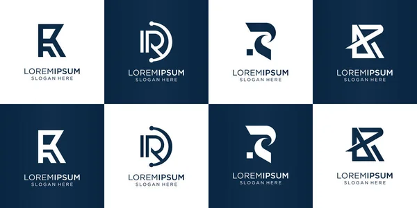 一套创意的R标志简约设计 贵公司的初始R标识 — 图库矢量图片