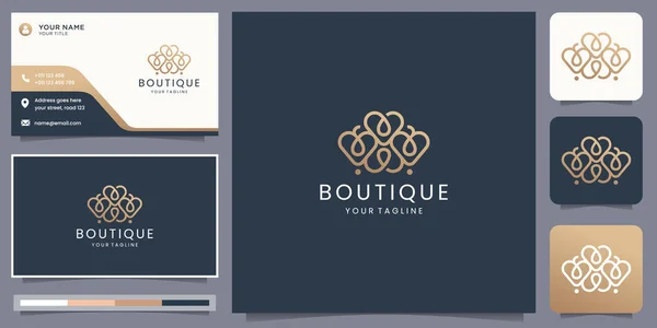 Inspiração Logotipo Boutique Mínima Para Negócios Logotipo Moda Design Luxo —  Vetores de Stock