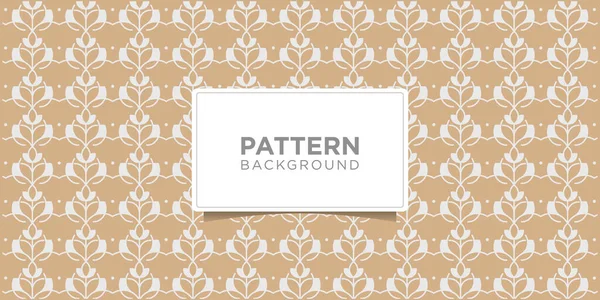 Ornate Leaves Line Seamless Pattern Brown Background Premium Vector — Stock Vector