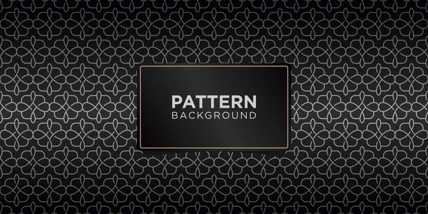 Linear Ornament Monochrome Geometric Seamless Pattern Background Texture Arabic Style — Stock Vector