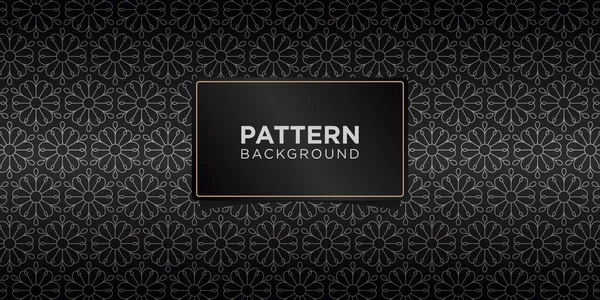 Art Deco Golden Geometric Floral Seamless Patterns Background Luxury Ornaments — Stock Vector