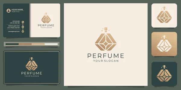 Luxus Design Parfüm Spray Logó Sablon Logó Szalonhoz Szépséghez Bőrápoláshoz — Stock Vector