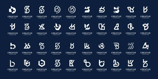 Best Collection Logo Design Inspiration Mega Bundle Letter Abstract Business — Stok Vektör