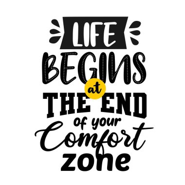 Macerayla ilgili motivasyon alıntısı. Elle çizilmiş harflerle vektör illüstrasyonu. Olumlu alıntı. Duvar süslemesi. El yazısı alıntısı. Renkli alıntı yazıları.