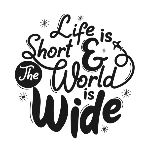 Life Short World Wide — Stock Vector