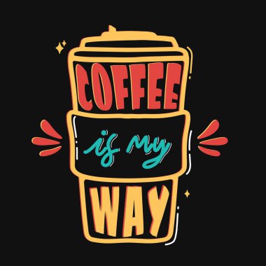 Kahveyi bana bırak. El çizimi yazı posteri. Parmak izleri için motivasyon tipografisi. vektör harfi