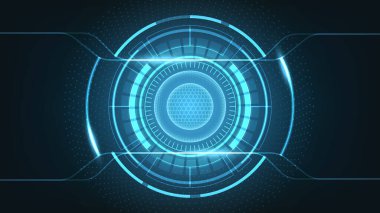 İleri teknoloji dijital teknoloji fütüristik devre dijital. Soyut gelecek tasarımı. Yapay zeka. Modern fütürist tasarım. Soyut teknoloji vektör resimleme arkaplanı.