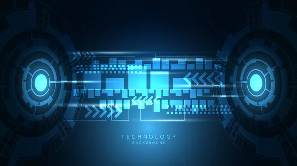 Tecnologia Digitale Tech Circuito Futuristico Digitale Design Astratto Futuristico Intelligenza — Vettoriale Stock