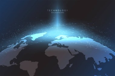 İleri teknoloji dijital teknoloji fütüristik devre dijital. Soyut gelecek tasarımı. Yapay zeka. Modern fütürist tasarım. Global ağ bağlantı teknolojisi. vektör illüstrasyonu.