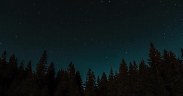 Timelapse av rörliga stjärnor på natthimlen — Stockvideo