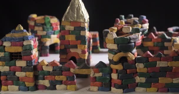 A fortaleza de brinquedo — Vídeo de Stock