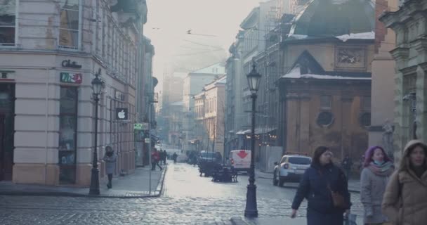 Caminhe pelo velho Lviv — Vídeo de Stock